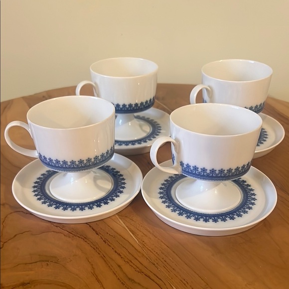 Rosenthal Other - Lot of 4 Rosenthal Studio Linie Germany Demi Coffee Cups Mugs with Saucers